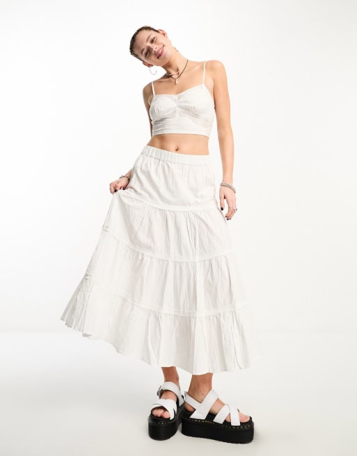 Ruffle mini skirt clearance shopping