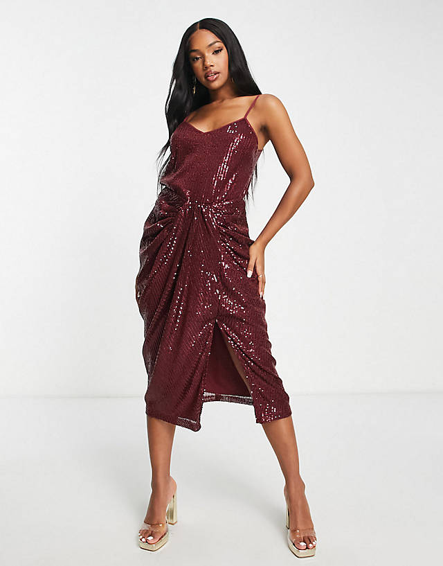 Style Cheat - sequin co-ord in plum