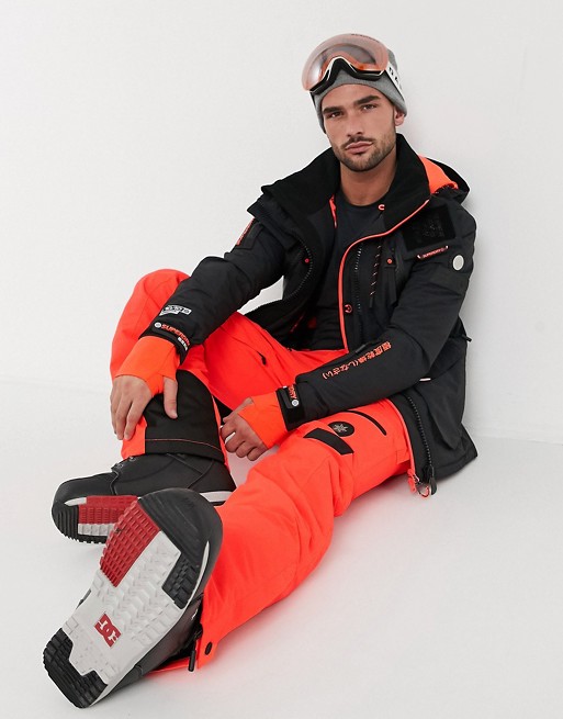 Superdry Snow suit in black orange