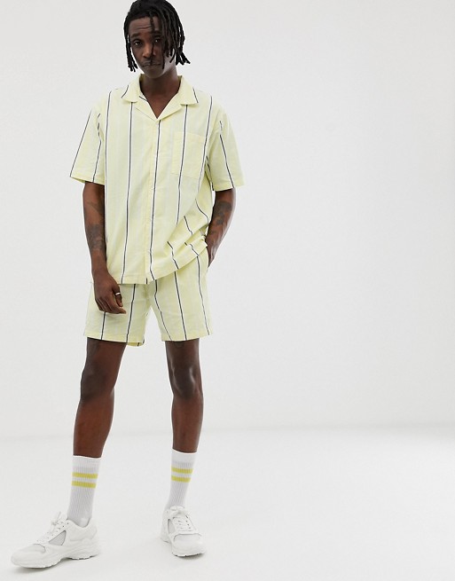 SWEET SKTBS Resort striped co-ord in yellow
