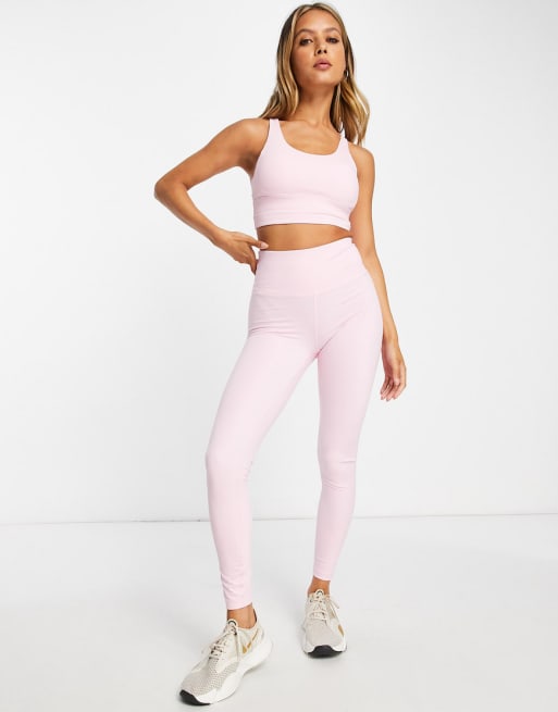 TALA Skinluxe Set met korte legging in roze Exclusief bij ASOS