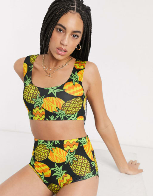 Tara Khorzad Pineapple Print Bikini