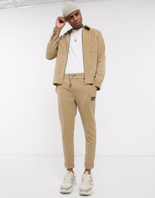 The Couture Club – Ciemnoszara prążkowana elegancka kurtka typu harrington