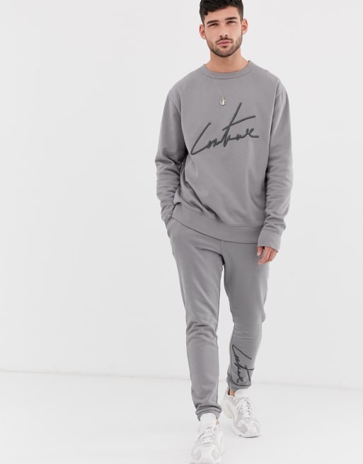 Couture on sale grey tracksuit