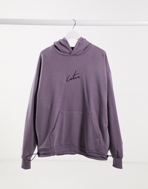 The Couture Club - Oversized sweatsuit van zware kwaliteit in orchidee kleur