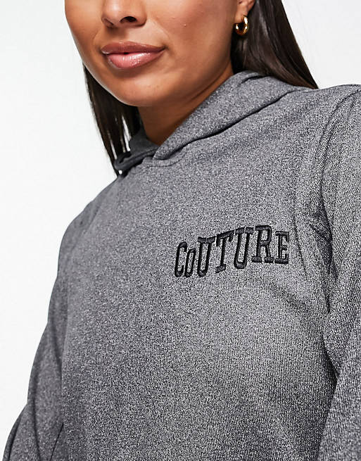The Couture Club ribbed varsity set in grey