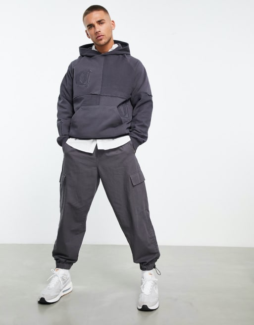 The Couture club spliced set with gothic detailing in charcoal