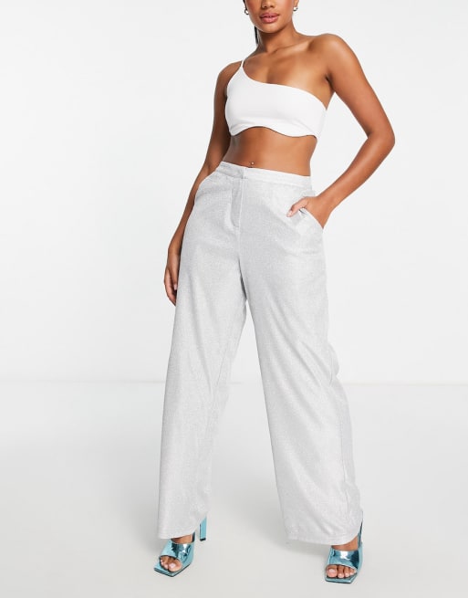 The Frolic Pak met glitterende blazer en broek in zilver ASOS