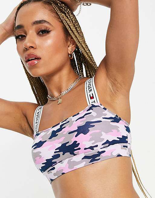 Tommy Hilfiger authentic bralette in pink camo