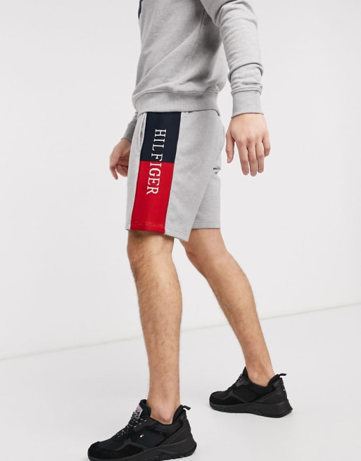 Tommy Hilfiger - Ensemble en molleton avec logo drapeau en tricot intarsia- Gris