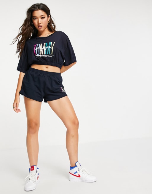 Tommy Hilfiger - Miami - Completo con T-shirt corta e pantaloncini, colore blu navy
