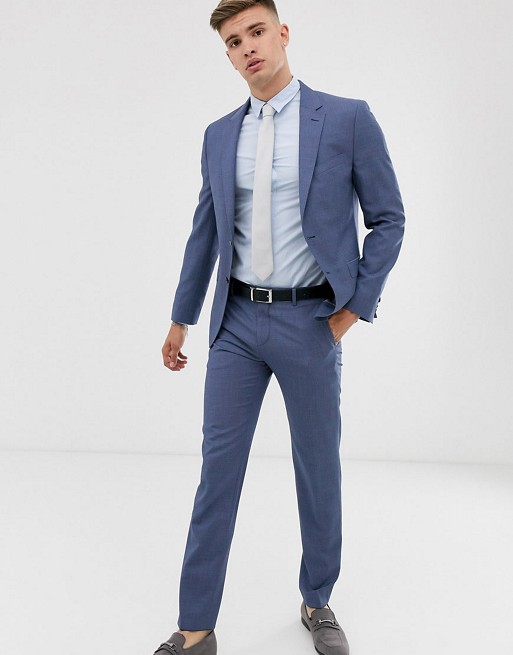 Tommy Hilfiger plain slim fit suit in Blue