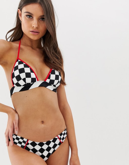 Tommy Hilfiger x Gigi – Bikini-Set mit Schachbrettmuster