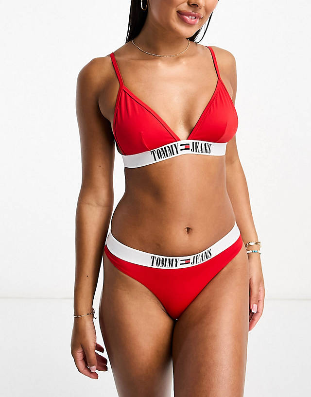 Tommy Hilfiger - Tommy Jeans archive bikini in red