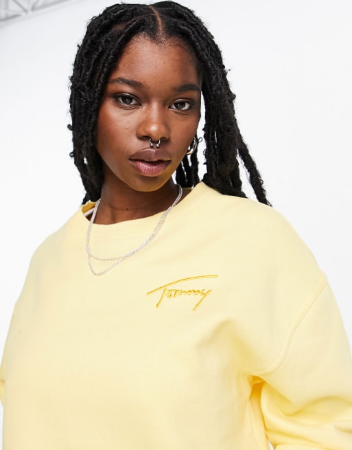 Tommy jeans hot sale sweater yellow