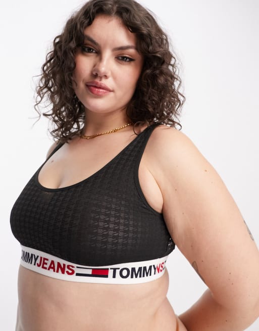 Tommy Jeans Plus mesh set in Black