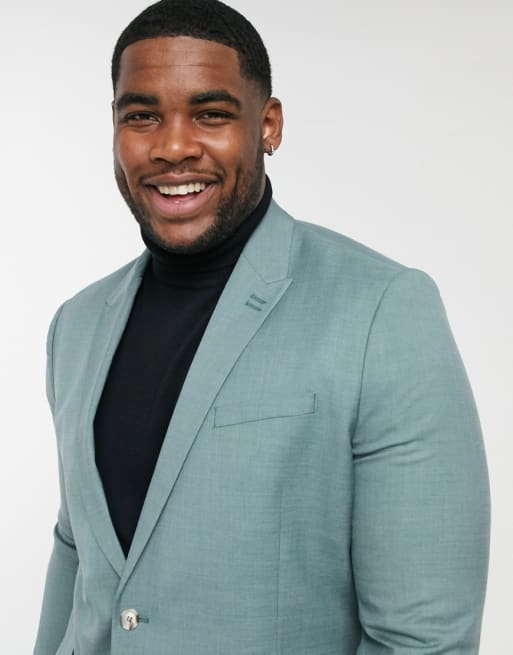 Topman Big - Costume ajusté - Vert sauge