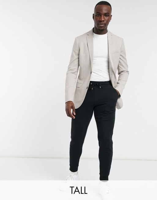 Topman Big & Tall skinny suit in stone