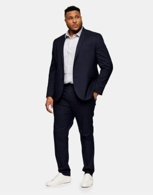 Tall textured skinny fit suit 