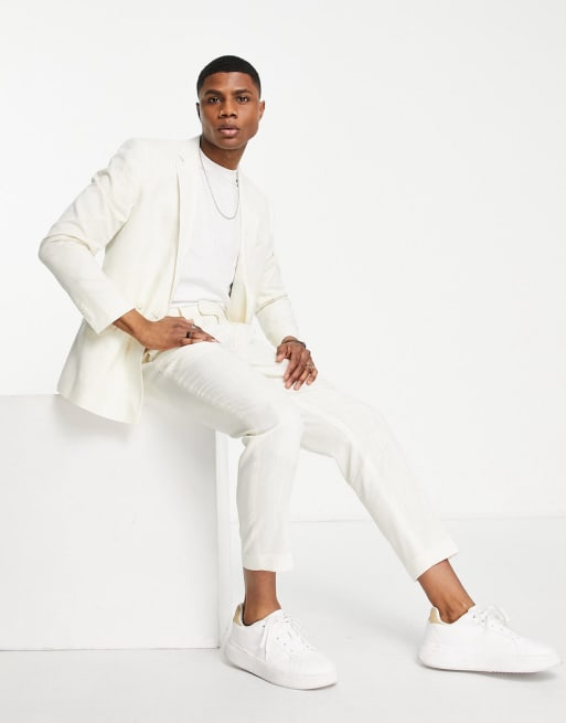 Topman – Blekgul smal kostym