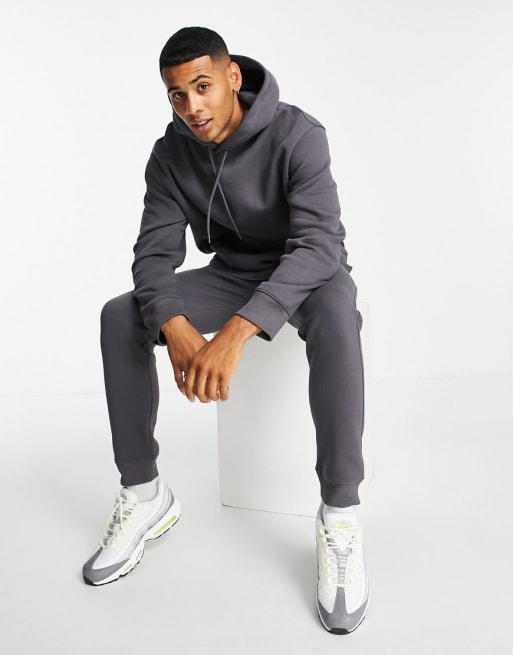 Topman Co Ord Set In Charcoal Asos