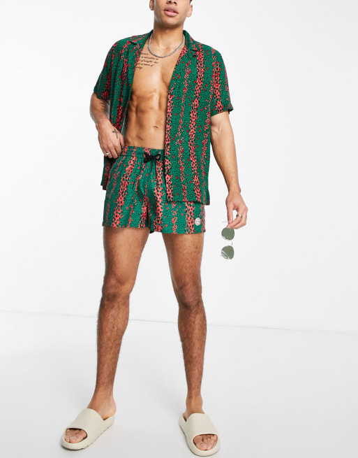 Topman - Co-ord set met strepen van dierenprintjes