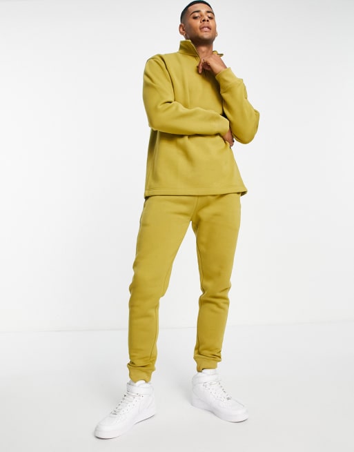 Topman co-ord sweat set in olive