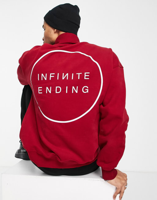Topman - Combi-set met 'Infinite ending' print in bordeauxrood