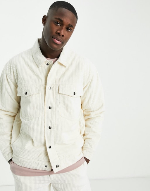 forfremmelse Byg op kondom Topman cord western jacket and pants set in off white | ASOS