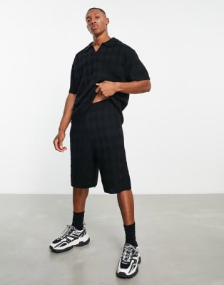 Topman - Ensemble en maille jacquard - Noir