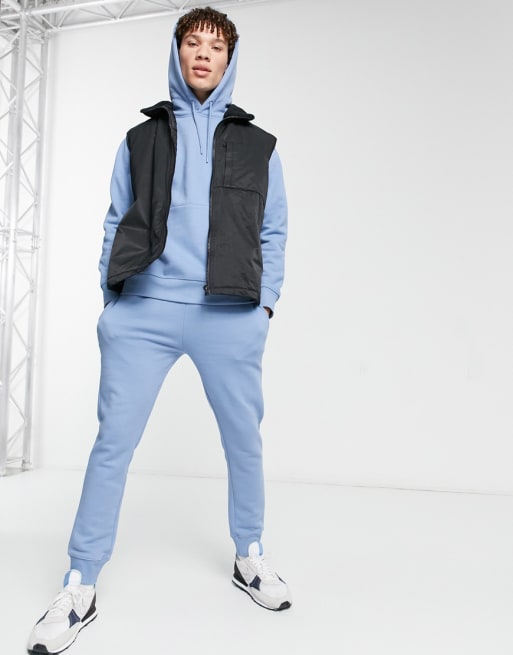 Topman hoodie and sweatpants set in blue | ASOS