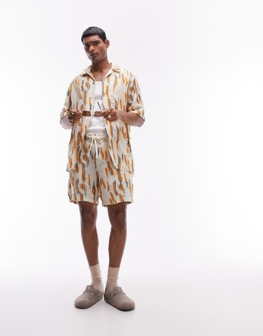  Topman jacquard co-ord shirt and shorts