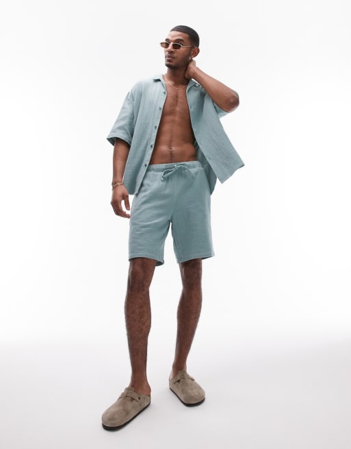 Topman – Locker geschnittenes Set aus robuster Baumwolle in Salbeigrün