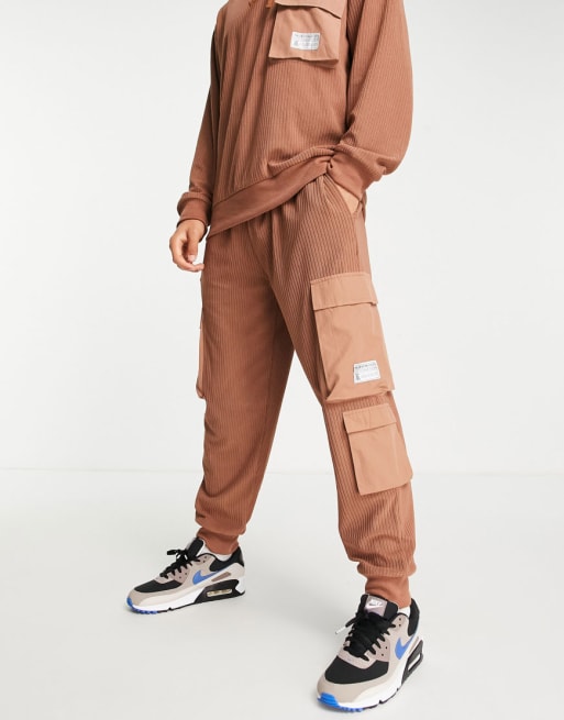 Topman matching cargo set in brown ASOS