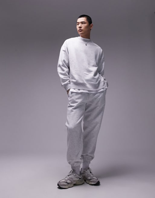  Topman oversized set in light grey marl