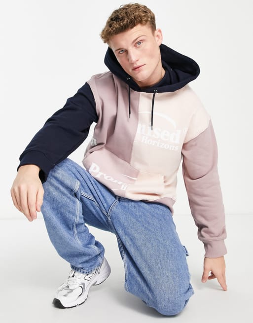 Topman oversized sliced in pink and navy - part of a set