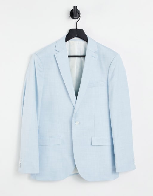 Topman single breasted slim fit suit in light blue ASOS