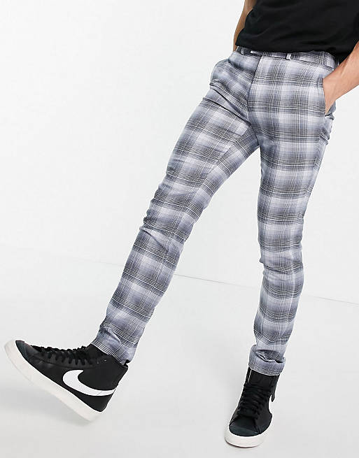 Topman skinny fit check suit in blue | FfcoShops | adidas 