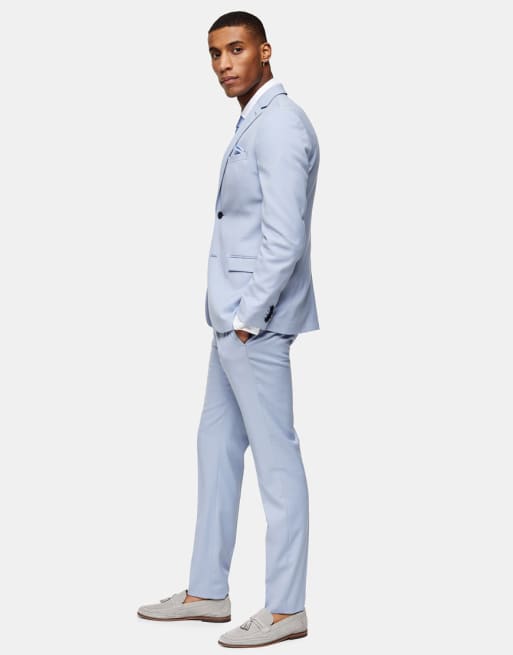 Light blue casual on sale suit