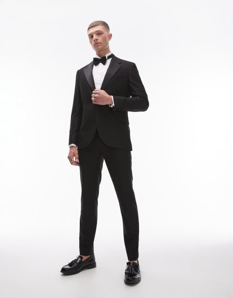 Topman - Skinny smokingpak in zwart - view 1