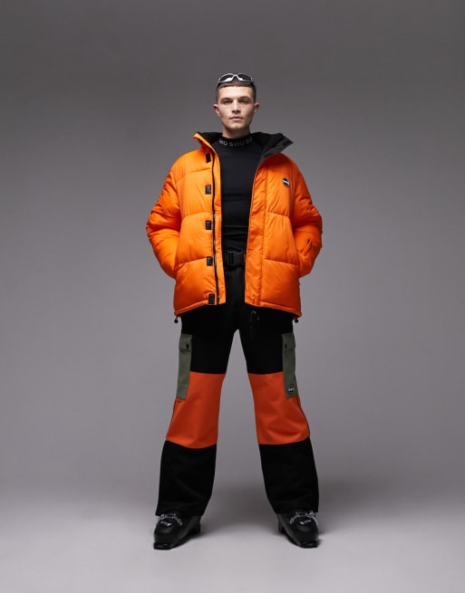 Topman Sno ski suit set in orange