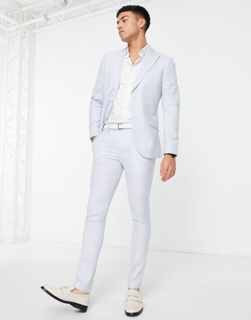 Light blue outlet skinny suit