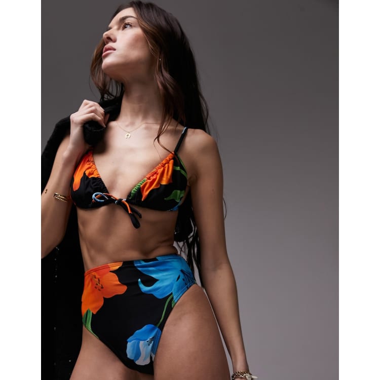 Topshop bikini set in bold floral print ASOS