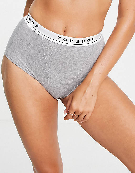 Topshop branded lingerie set in grey marl