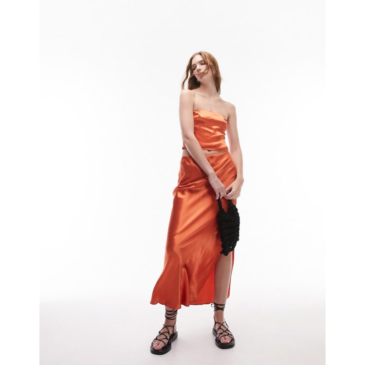 Topshop burnt shop orange dress