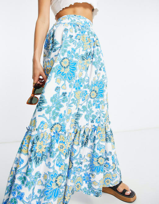 Topshop co-ord floral in blue