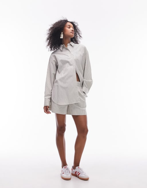 Topshop - Coordinato a righe multicolore