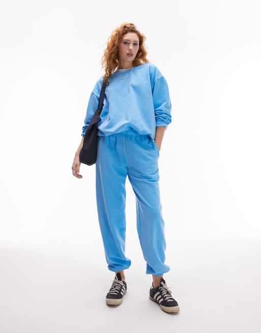 Topshop - Coordinato blu lavaggio effetto vintage