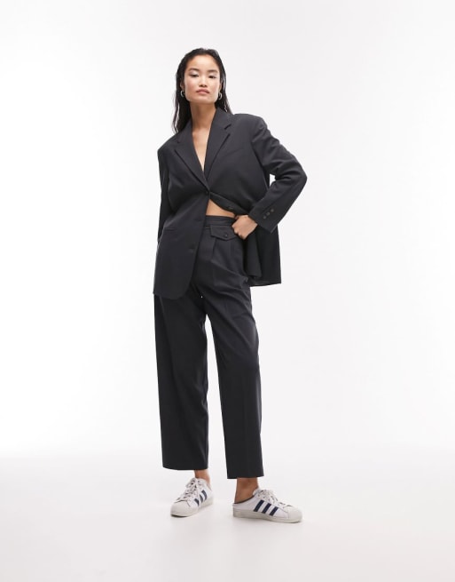 Topshop - Coordinato sartoriale color petrolio - BLACK