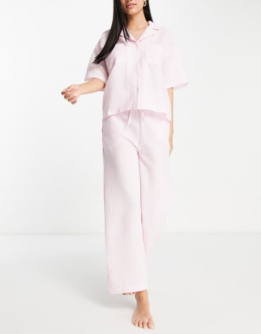 Topshop - Ensemble de pyjama à motif vichy - Rose